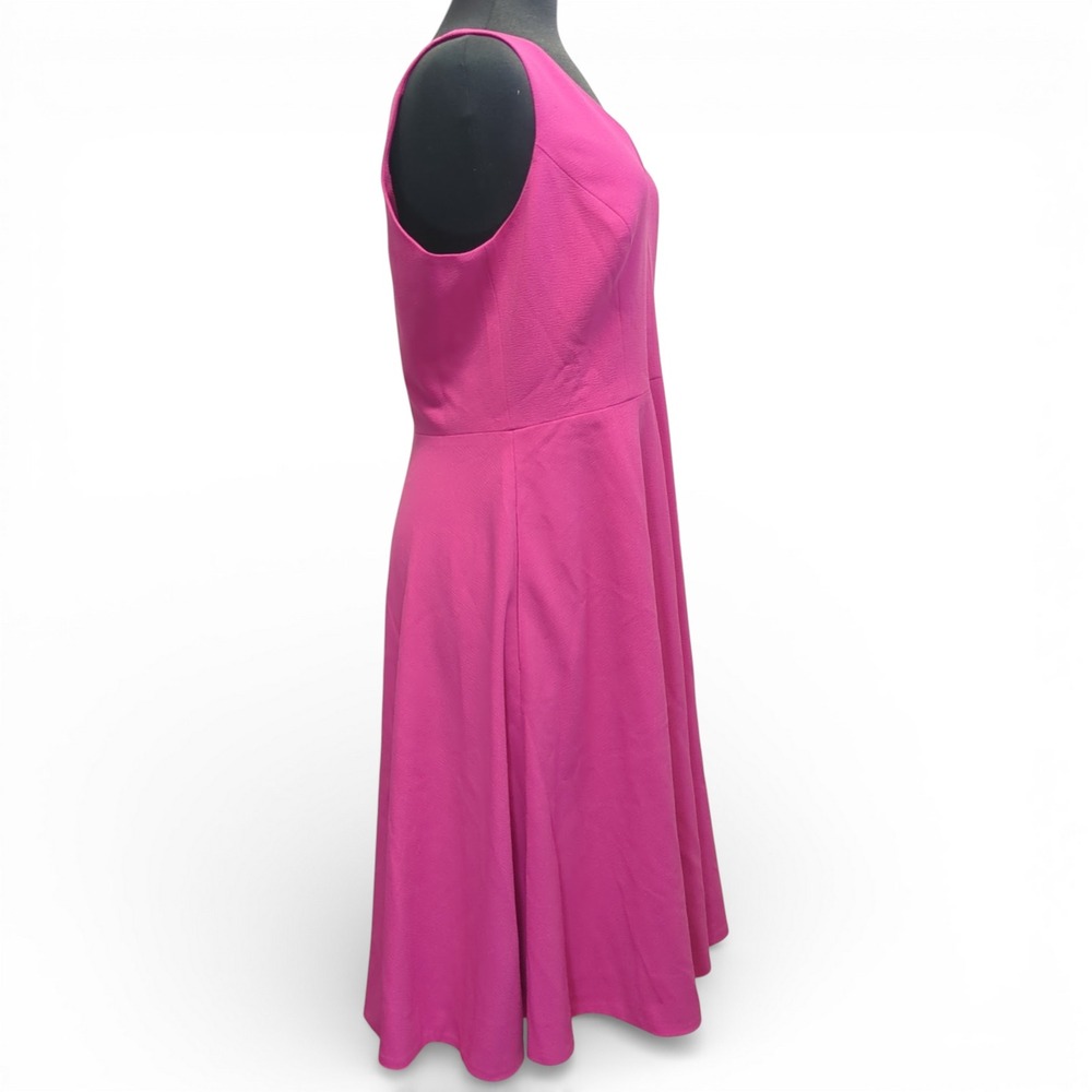 Dress the Population Catalina V Neck Fit and Flair Dress XL Bright Fuschia Party - Picture 5 of 9